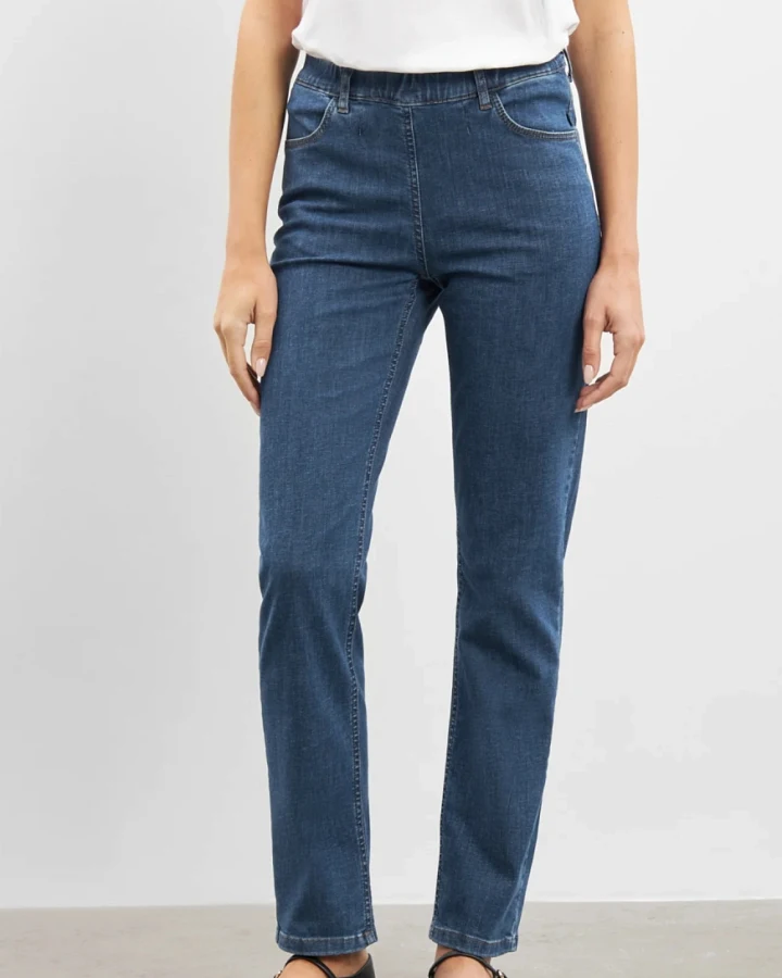 LAURIE Damen vegan Jeans Kelly Regular Sl Blau Denim
