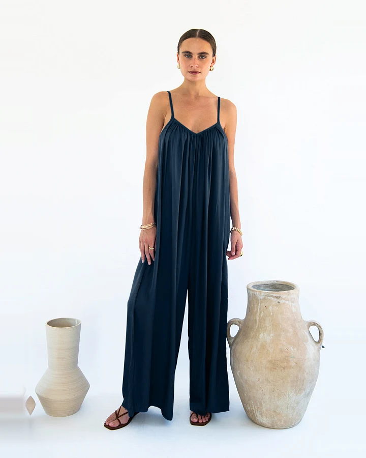 Neu Nomads Damen vegan Jumpsuit Bali Mitternachtsblau