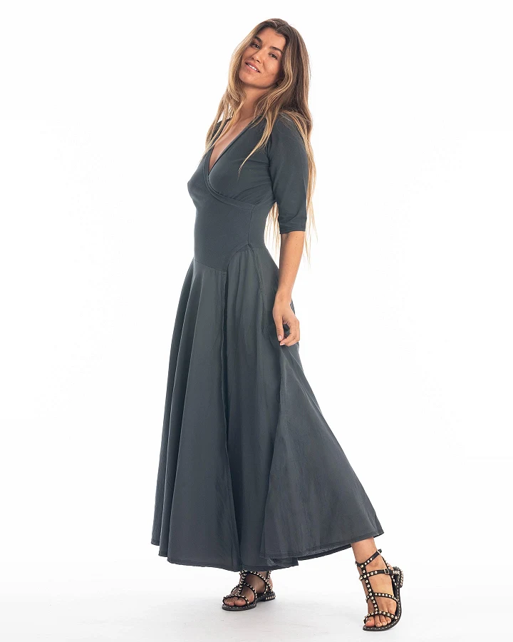 RAVENS VIEW IBIZA Damen vegan Kleid Veronika Anthrazit