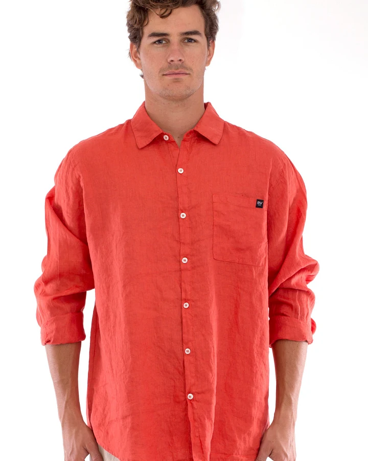 RAVENS VIEW IBIZA Herren vegan Hemd Lennon Terracotta