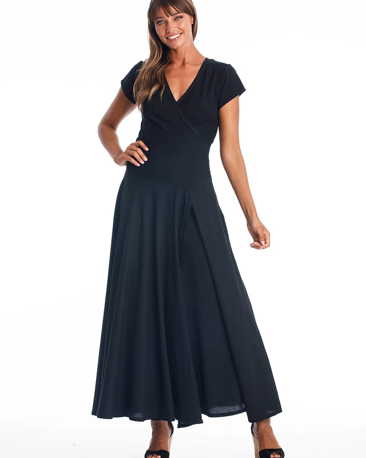 RAVENS VIEW IBIZA Damen vegan Kleid Veronika St Schwarz