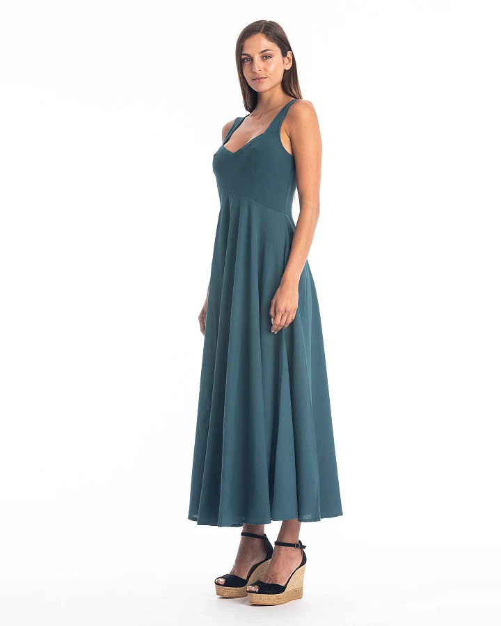 RAVENS VIEW IBIZA Damen vegan Kleid Madonna Ozeanblau