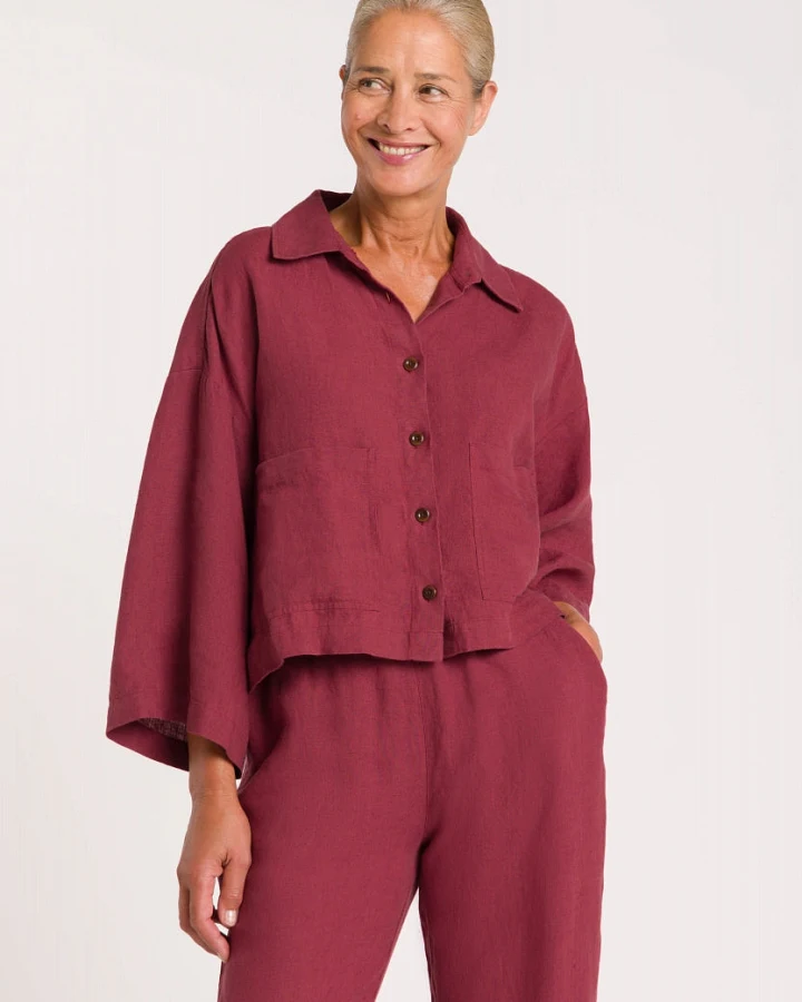 Kings of Indigo Damen vegan Shirt Wanda Ruby Wine