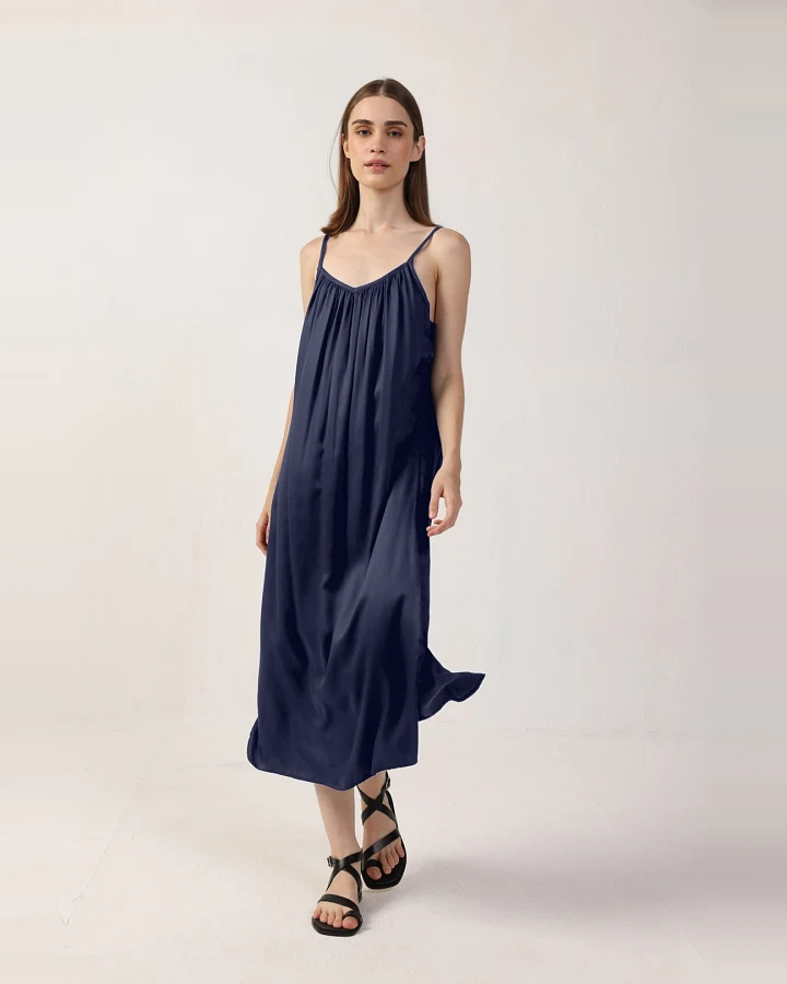 Neu Nomads Damen vegan Kleid Adele Mitternacht