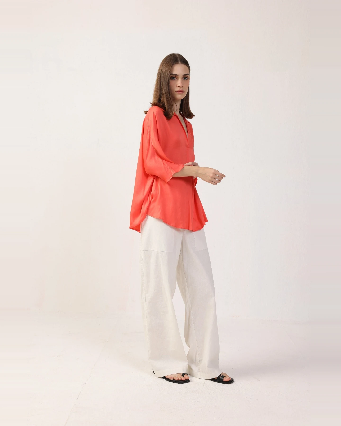 Neu Nomads Damen vegan Bluse Jasmin Melone – Ansicht 2