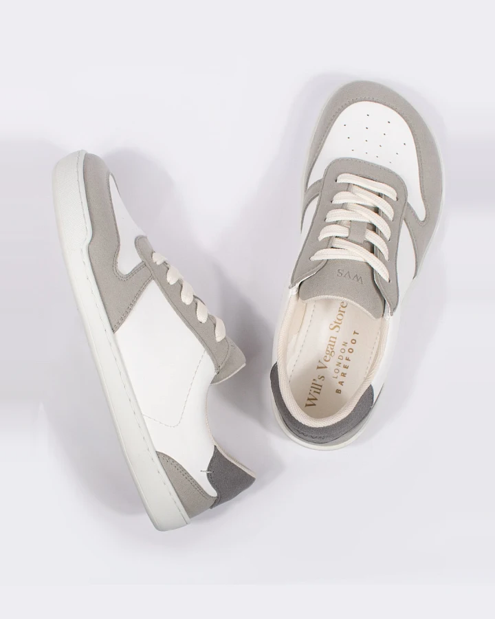 Will's Vegan Store Damen vegan Sneaker Damen Barefoot Weiß & Grau