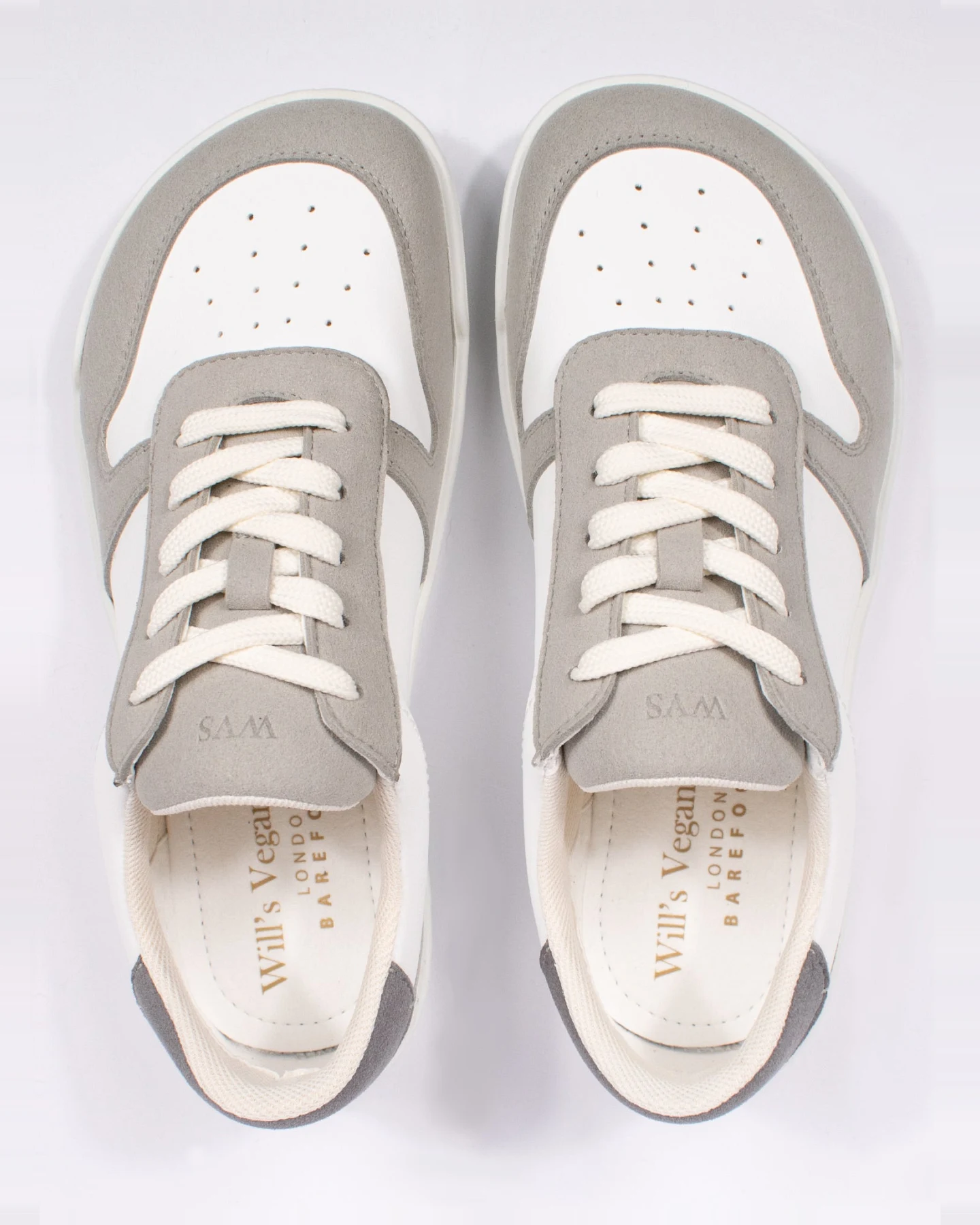 Will's Vegan Store Damen vegan Sneaker Damen Barefoot Weiß & Grau – Ansicht 2