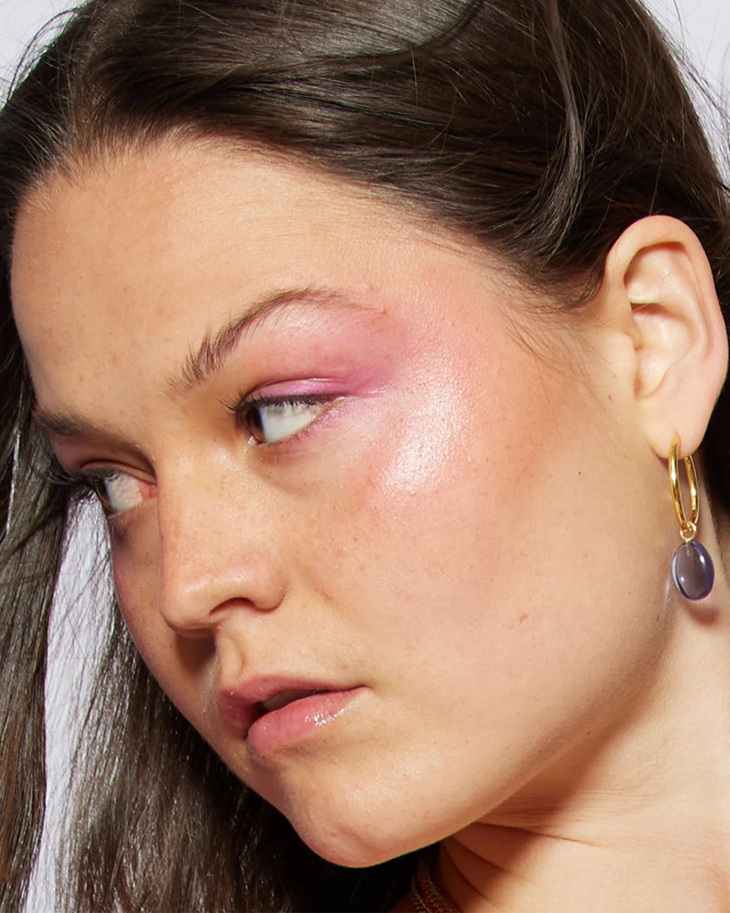 Amadeus Damen vegan Ohrringe Eden Gold & Amethyst – Ansicht 2