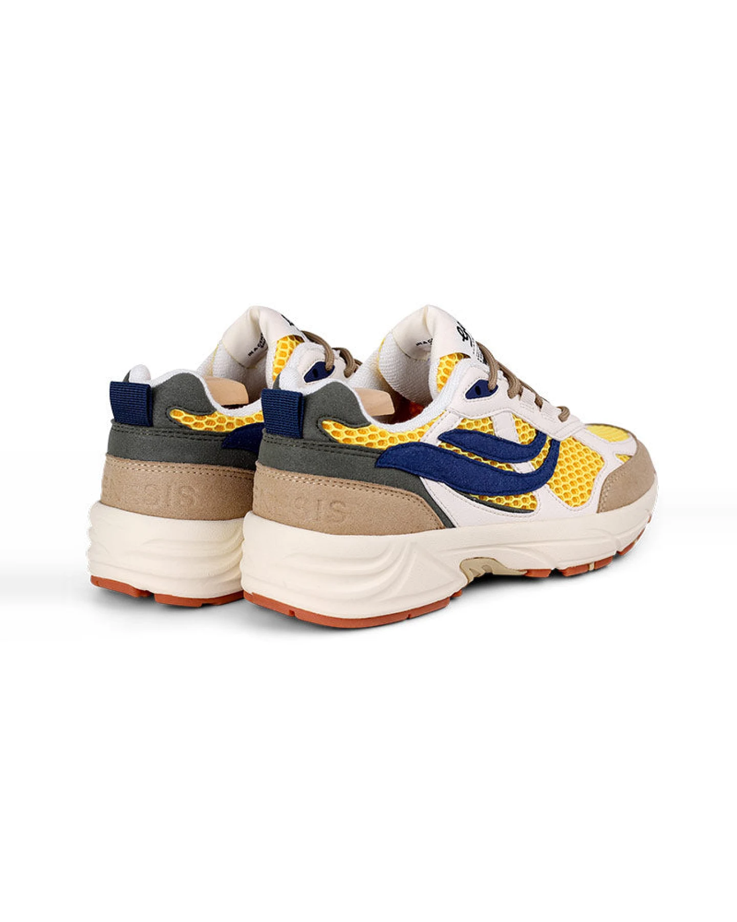 Genesis Damen vegan Sneaker G-Eco '99 Sand/Weiß/Gelb – Ansicht 2