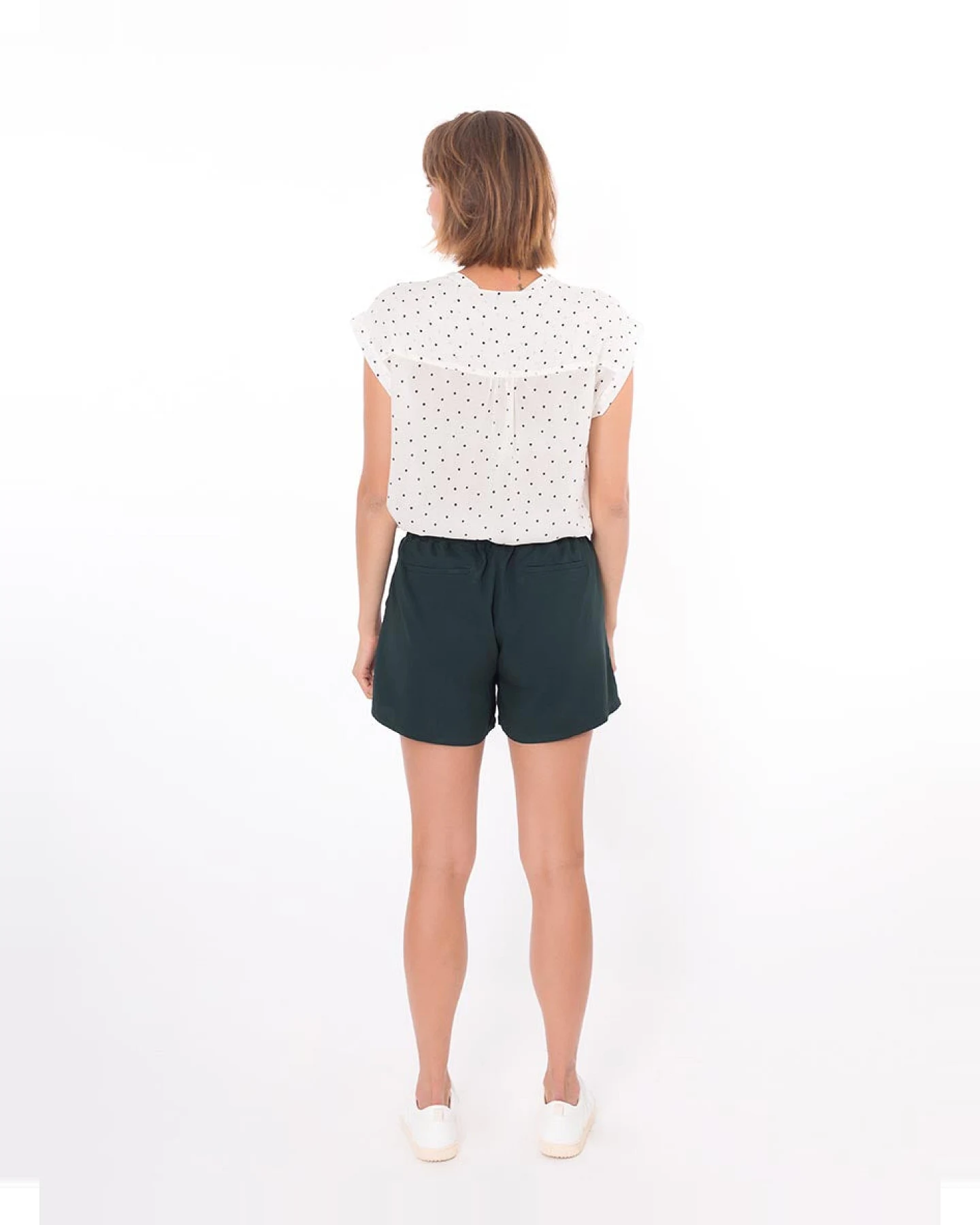Zerum Damen vegan Shorts Lilly Waldgrün – Ansicht 2