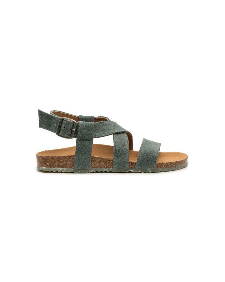 Zouri Damen vegan Sandalen Sand Erde Grün