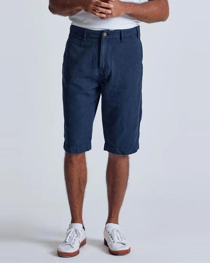 Flax and Loom Herren vegan Shorts Chino Bird Navy