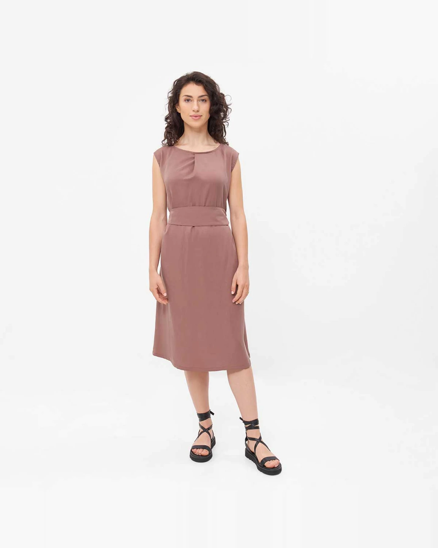 Widda Damen vegan Kleid Adele Mauve – Ansicht 2