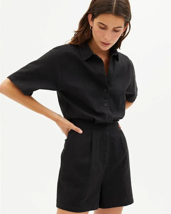 Thinking MU Damen vegan Spielanzug Agata Schwarz