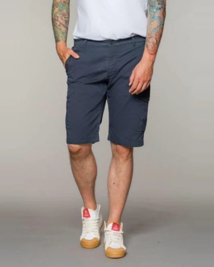 Feuervogl Herren vegan Shorts Bermuda Cargo Navy