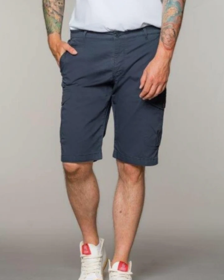 Feuervogl Herren vegan Shorts Bermuda Cargo Navy