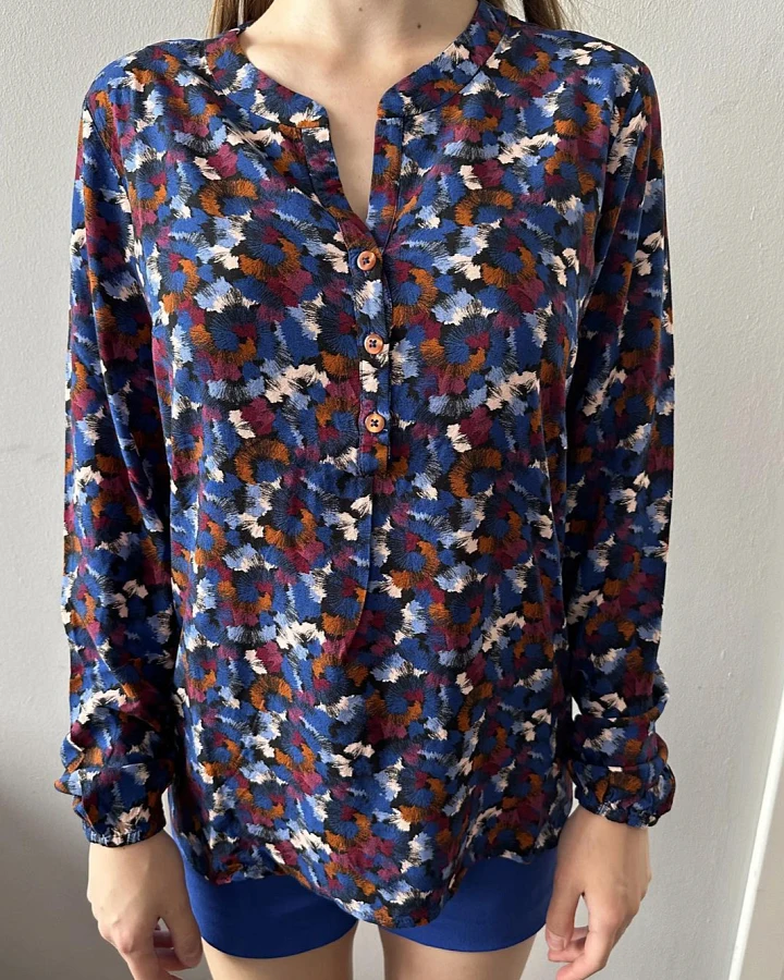 UVR Damen vegan Bluse Adileina Multicolour