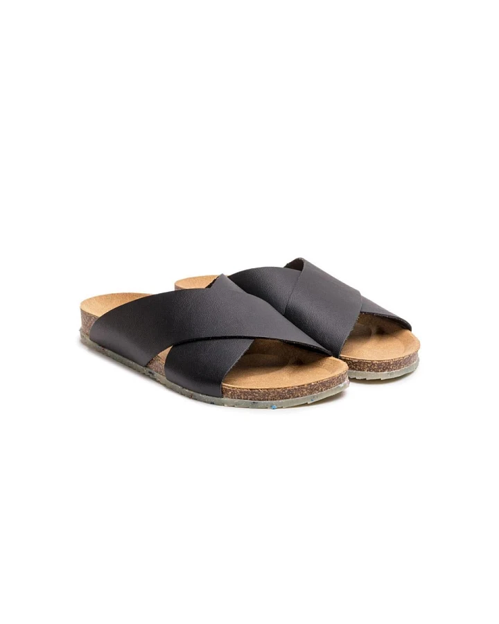 Zouri Damen vegan Sandale Sun Nero Schwarz