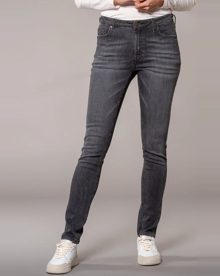 Feuervogl Damen vegan Jeans High Waist Skinny Han:Na Schwarz