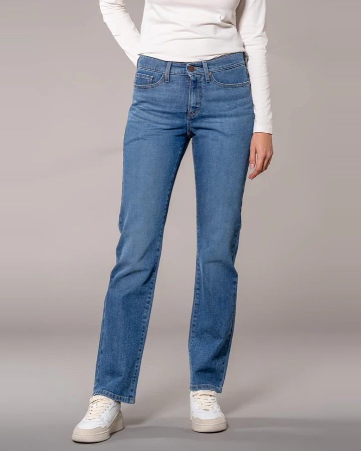 Feuervogl Damen vegan Jeans Straight Leg No:Va Fashion Blau