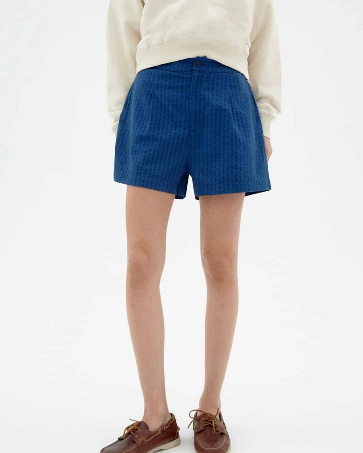 Thinking MU Damen vegan Shorts Narciso Kobaltblau