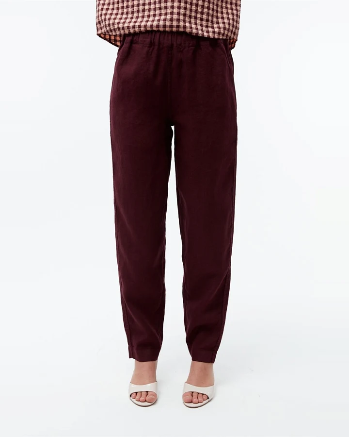 Givn Damen vegan Hose Helena Burgundy