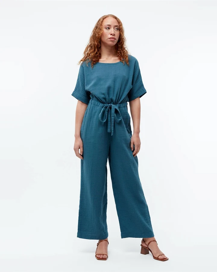 Givn Damen vegan Jumpsuit Musselin Kayla Basalt