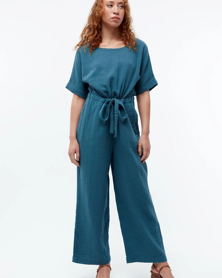 Givn Damen vegan Jumpsuit Musselin Kayla Basalt