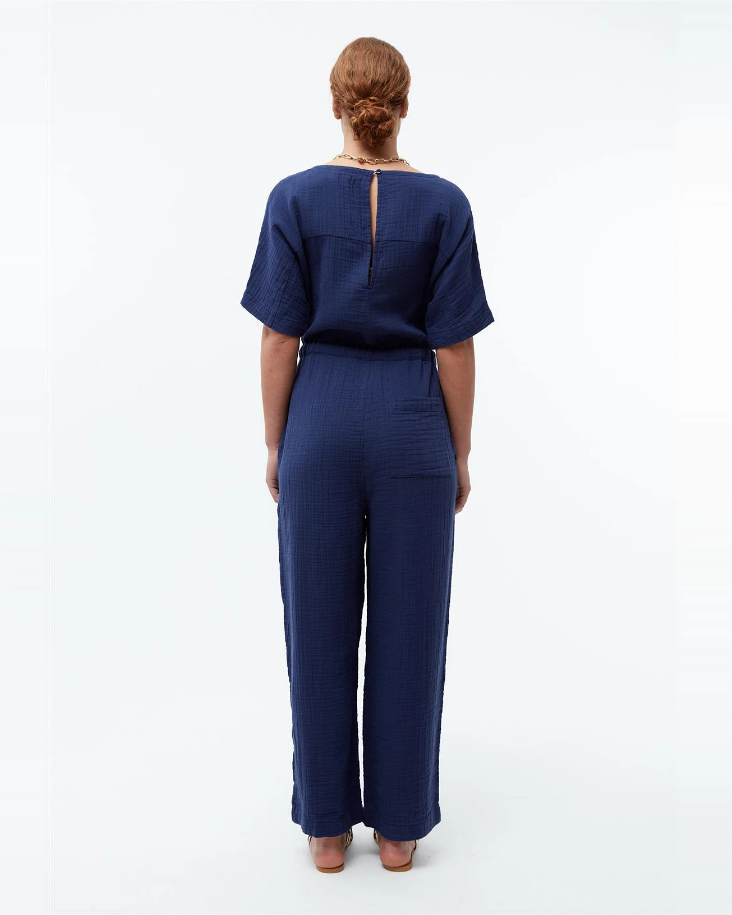 Givn Damen vegan Jumpsuit Musselin Kayla Nightshade Blau – Ansicht 2