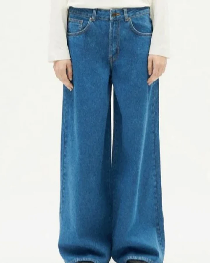 Thinking MU Damen vegan Jeans Weites Bein Hedda Denim Blau