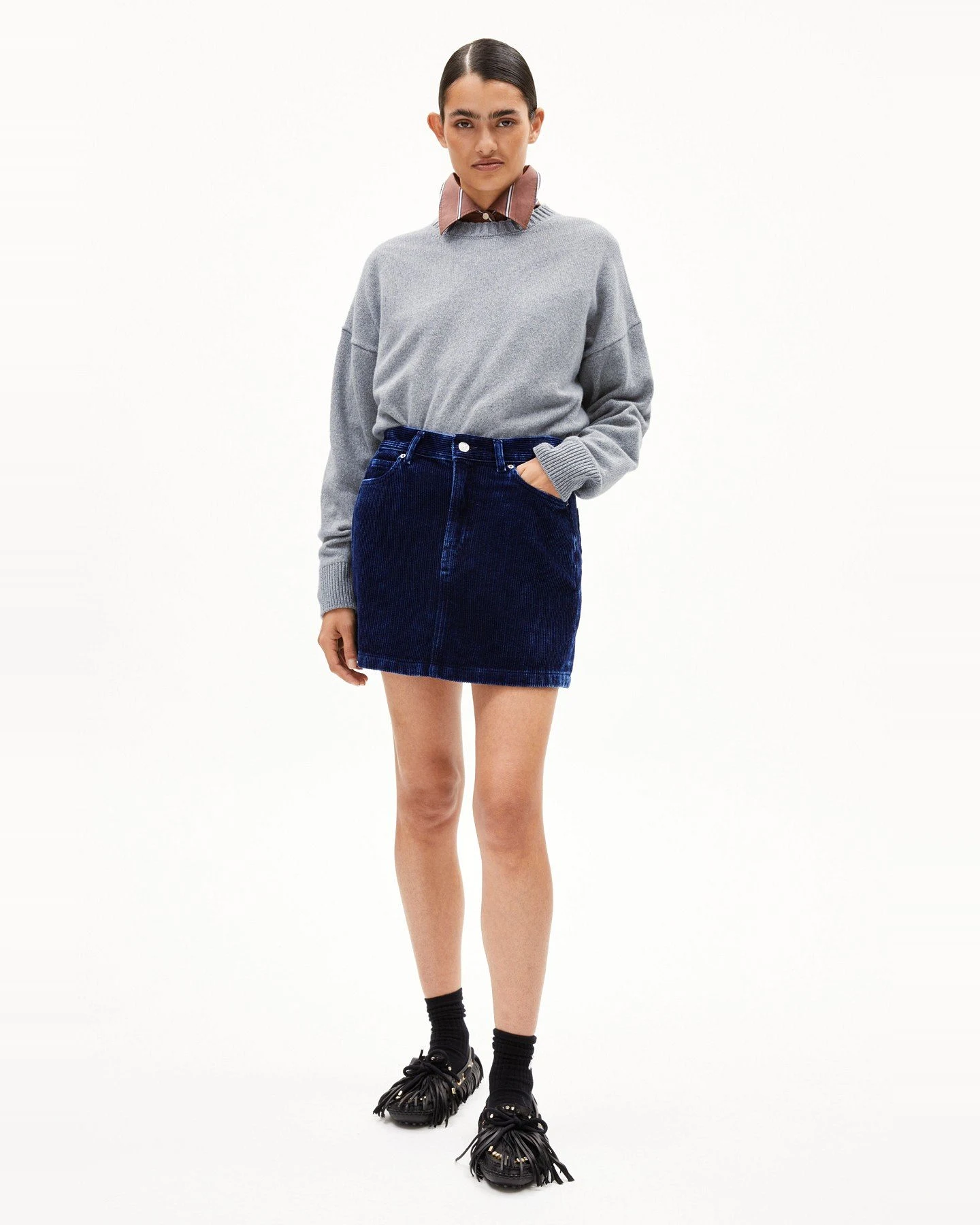 Rock Aacumeri Indigo Cord Blau – Ansicht 2