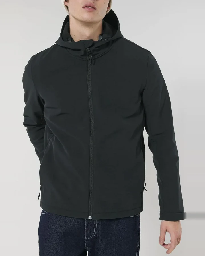 UNIPOLAR Herren vegan Jacke Softshell Entdecker Schwarz