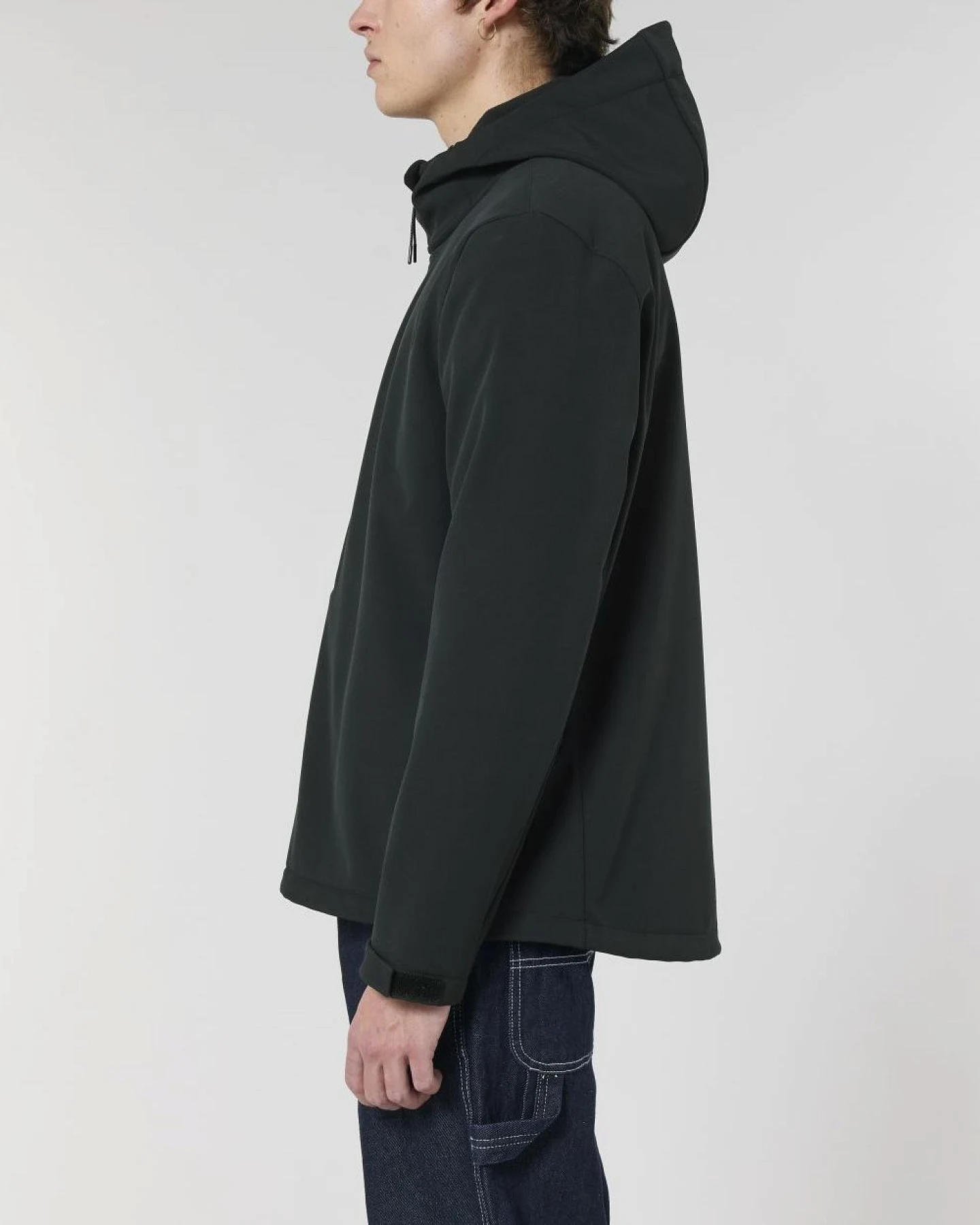 UNIPOLAR Herren vegan Jacke Softshell Entdecker Schwarz – Ansicht 2