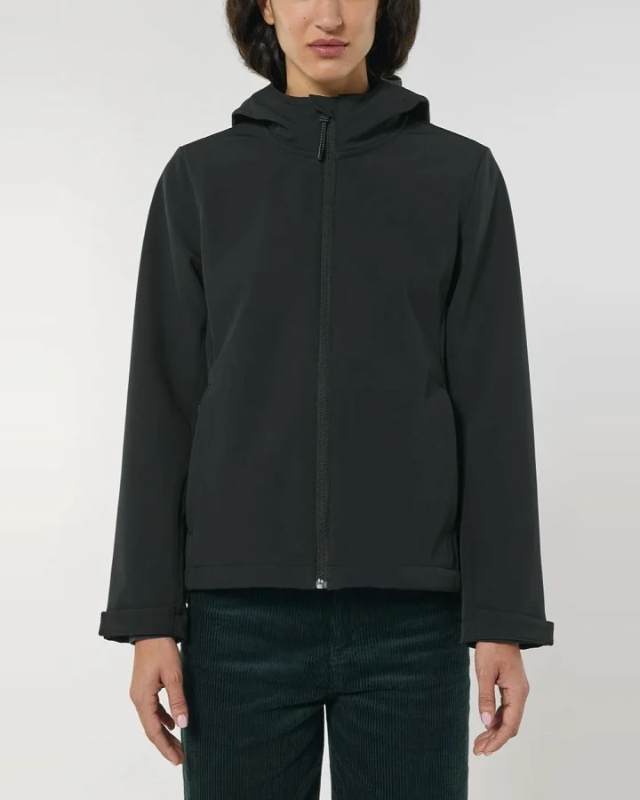 UNIPOLAR Damen vegan Jacke Softshell Discovering Schwarz