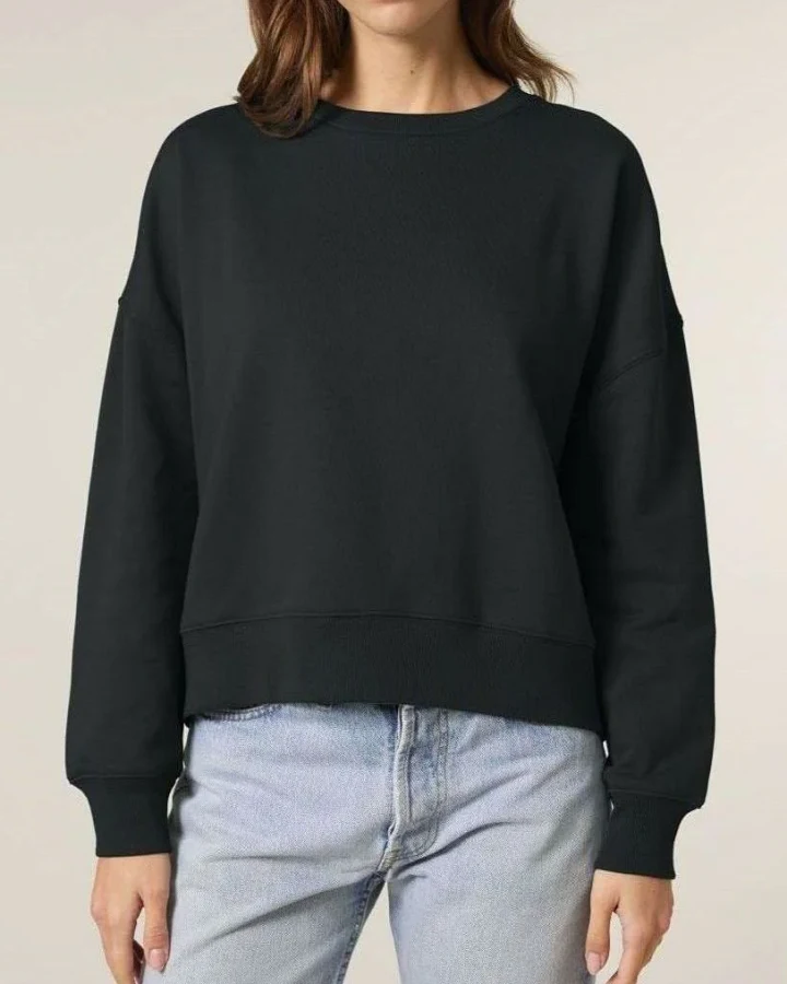 UNIPOLAR Damen vegan Pullover Basic Almai Schwarz
