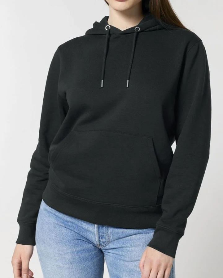 UNIPOLAR Herren vegan Hoodie Basic Crossing Schwarz