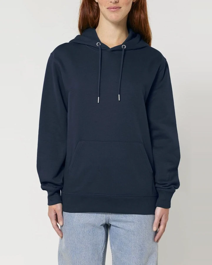 UNIPOLAR Herren vegan Hoodie Basic Crossing French Navy