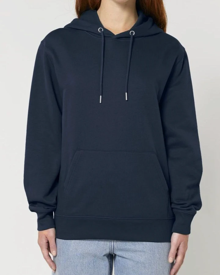 UNIPOLAR Herren vegan Hoodie Basic Crossing French Navy