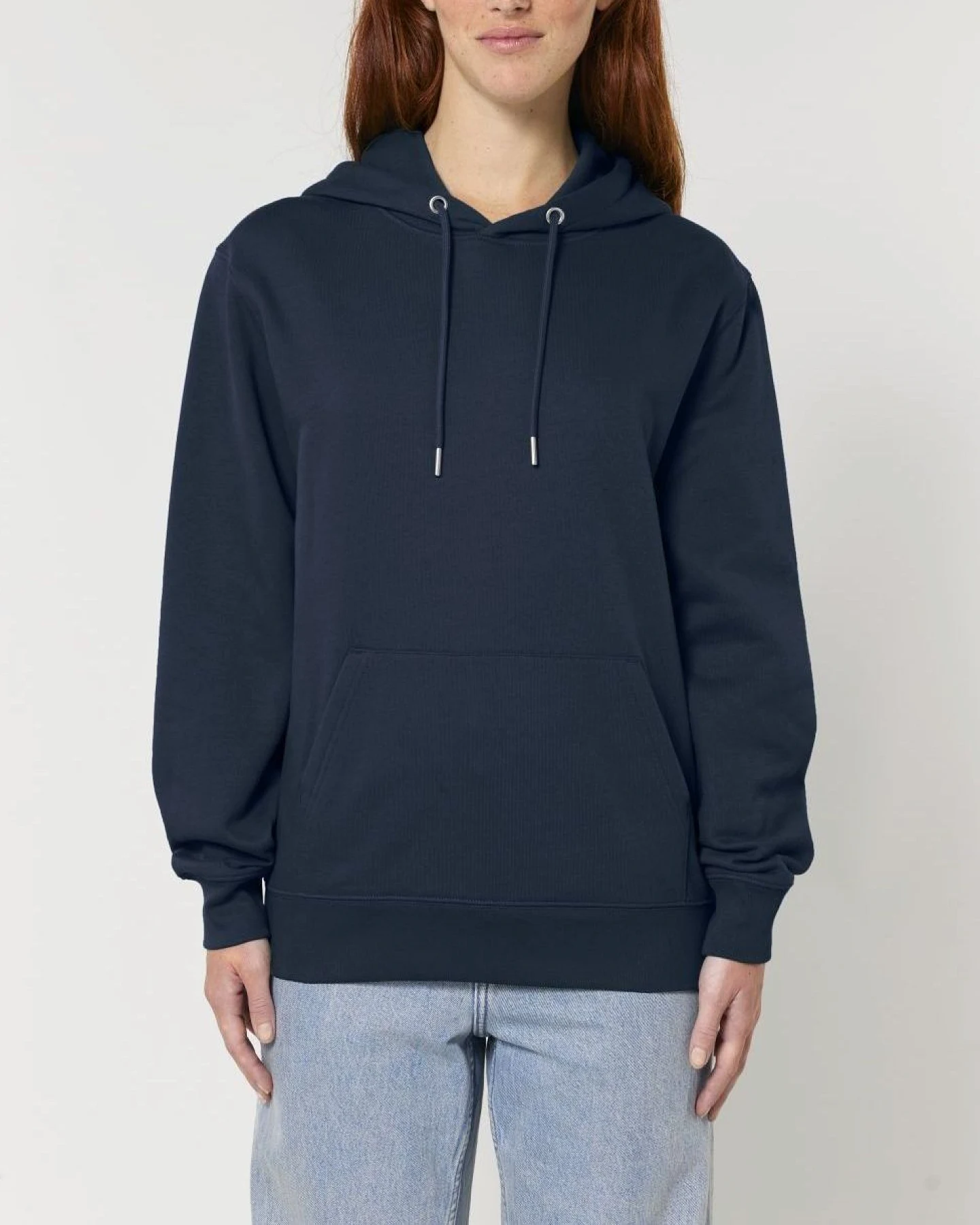 UNIPOLAR Herren vegan Hoodie Basic Crossing French Navy – Ansicht 2