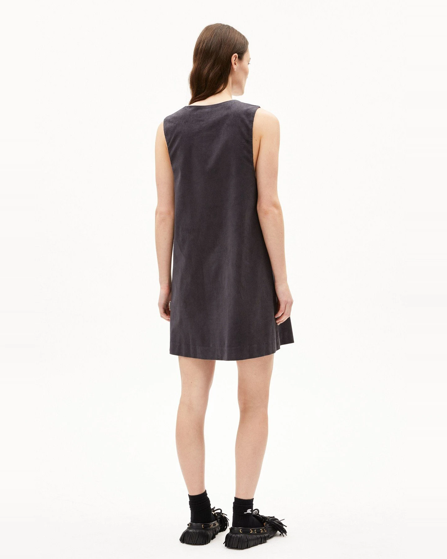 Kleid Pinaafo Cord Grau – Ansicht 3