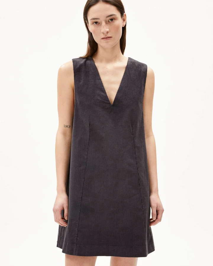 Kleid Pinaafo Cord Grau