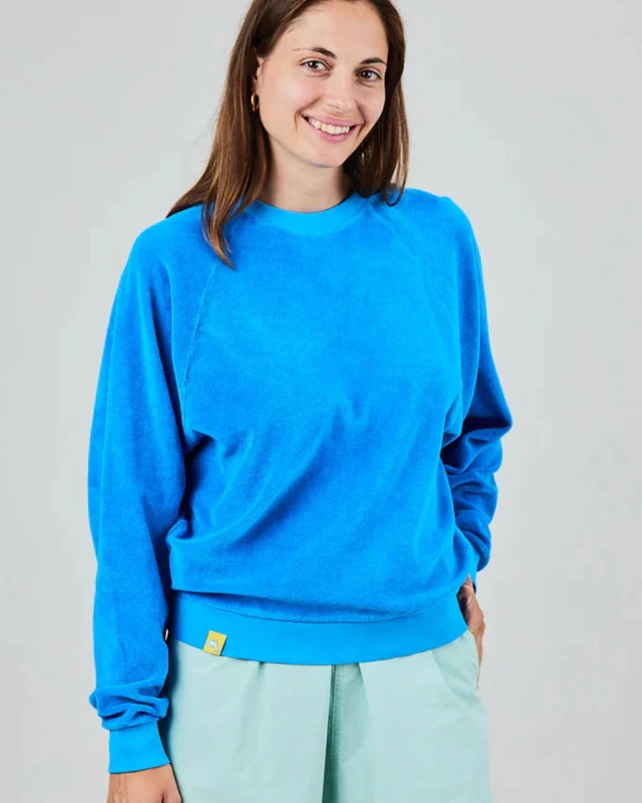 Sweatshirt Terry Ranglan Blau