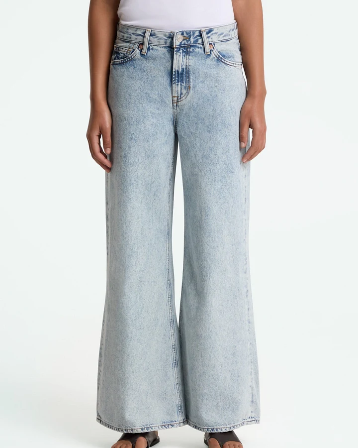 Kings of Indigo Damen vegan Jeans Tiy Blau Reef Marmor