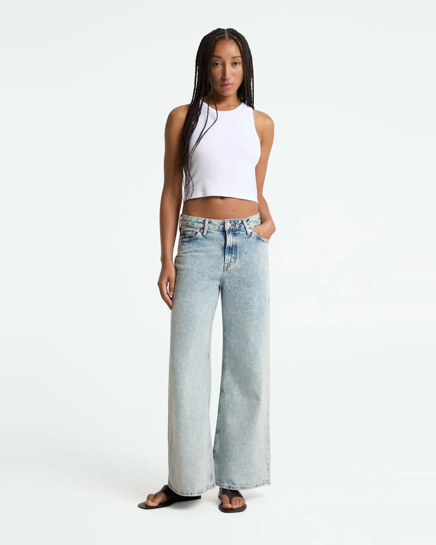 Kings of Indigo Damen vegan Jeans Tiy Blau Reef Marmor – Ansicht 2