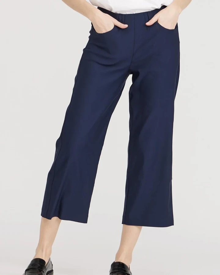 LAURIE Damen vegan Hose Crop Loose Donna Navy