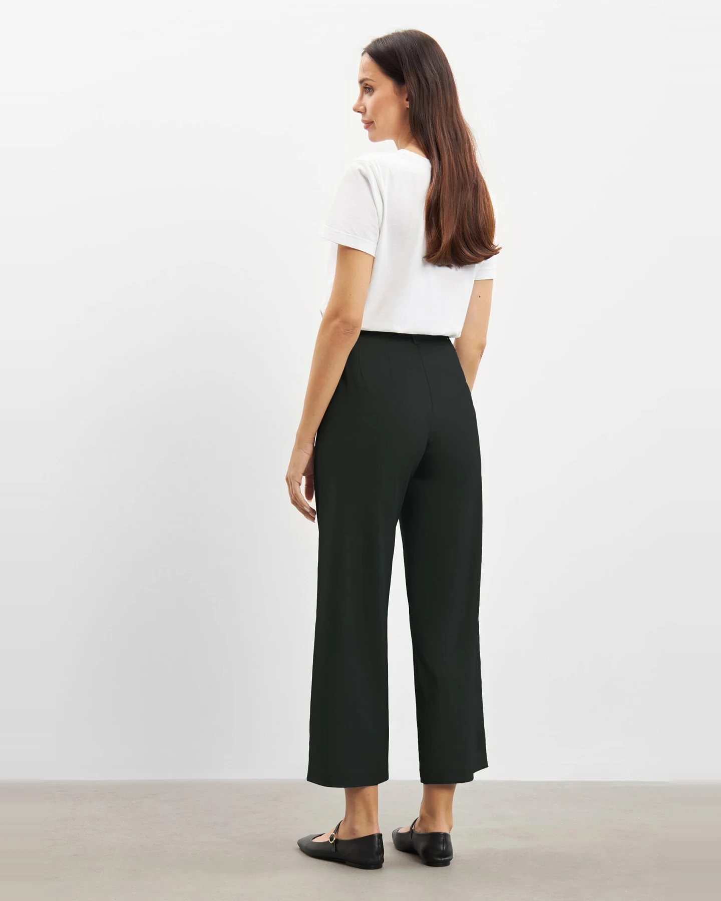 LAURIE Damen vegan Hose Crop Loose Donna Schwarz – Ansicht 2
