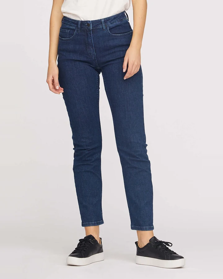 LAURIE Damen vegan Jeans Charlotte Regular Ml Dunkelblau Denim