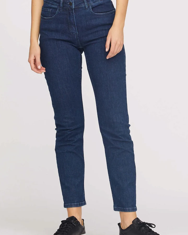LAURIE Damen vegan Jeans Charlotte Regular Ml Dunkelblau Denim