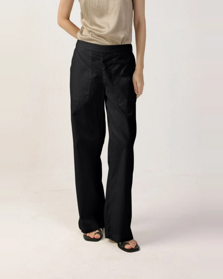 Neu Nomads Damen vegan Hose Blythe Schwarz
