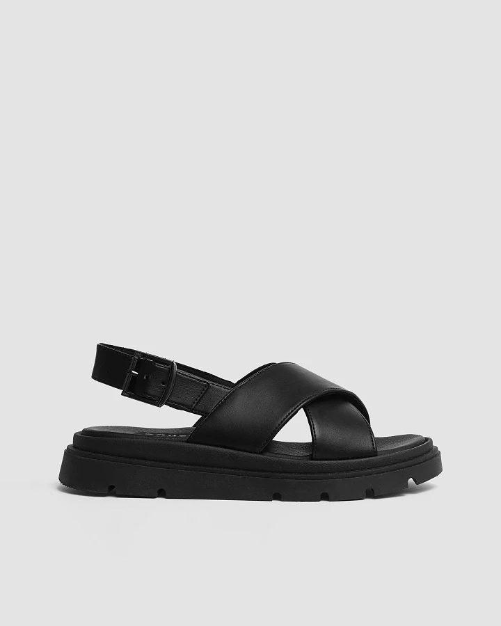 BOHEMA Damen vegan Sandalen Glare Schwarz